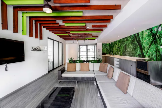 Apartamento Moderno con Jardín Privado en Arborea Flats, Santa Ana