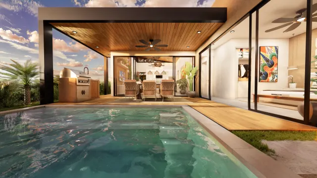 Casa Contemporánea con Piscina Privada en Serena Blue Residences, Corozalito